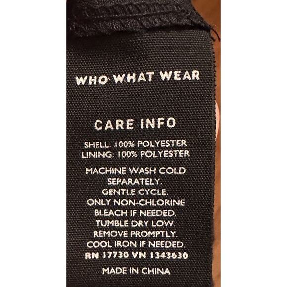 Who What Wear Polka Dot Flowy Belted Flutter Sleeve Midi Dress Sz M Black White - Picture 7 of 14